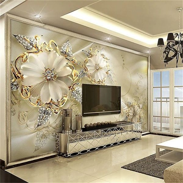 پوستر دیواری سه بعدی طرح گل سه بعدی