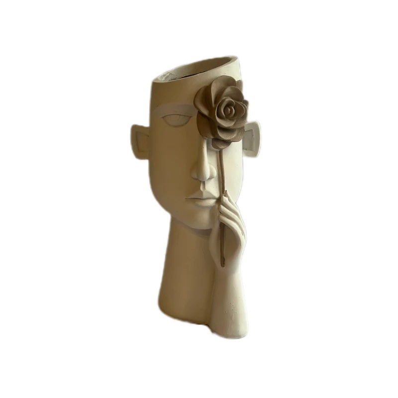 گلدان دکوری مدل گلرخ مناسب گل‌های آپارتمانی رومیزی و ایستاده با ابعاد 16x16x32 سانتی‌متر و وزن 800 گرم