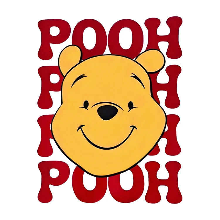 استیکر پارچه و لباس پاد آفرین مدل کارتونی طرح وینی پوه کد S3616