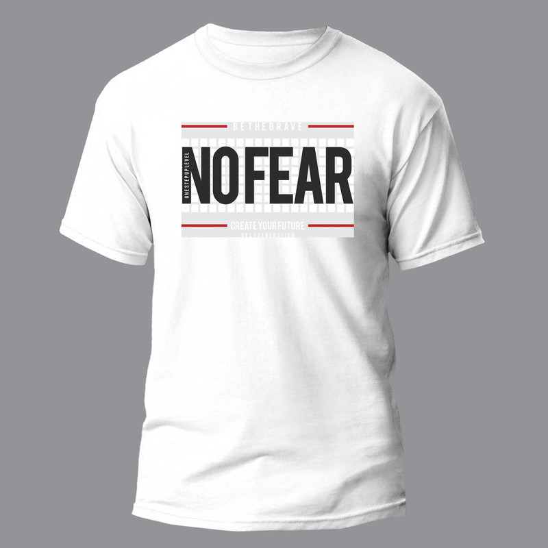 تی شرت آستین کوتاه مردانه مدل بدون ترس کد 0026