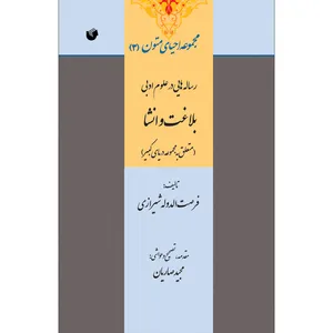 کتاب رساله هایی در علوم ادبی بلاغت و انشا اثر فرصت الدوله شیرازی انتشارات سفیراردهال
