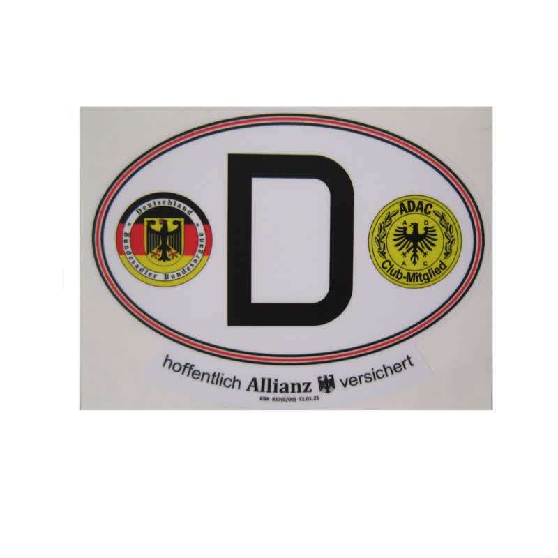  برچسب خودرو طرح D کد 1612