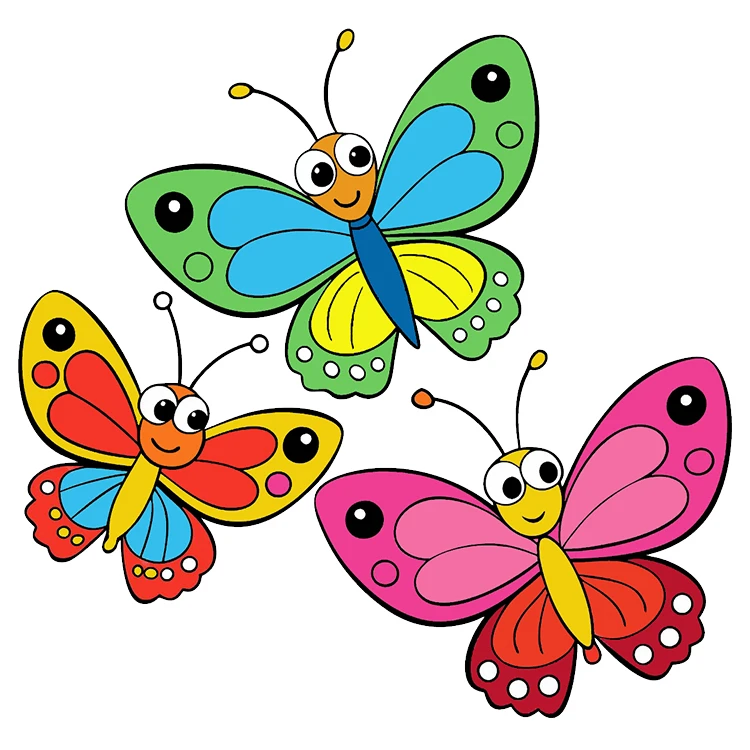 استیکر پارچه و لباس پاد آفرین مدل پروانه ها کد DKST257