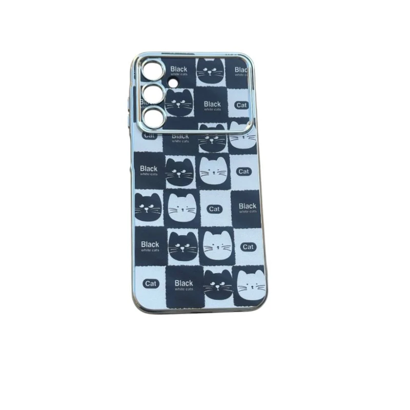 کاور طرح گربه سیاه و سفید کد Cat54 مناسب برای گوشی موبایل سامسونگ Galaxy A25