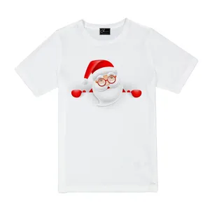 تی شرت آستین کوتاه دخترانه مدل کریسمس کد B10 رنگ سفید