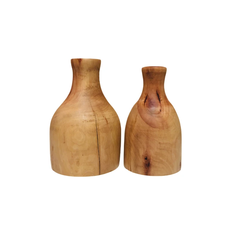 گلدان چوبی مایکوود مدل 002 بسته 2 عددی