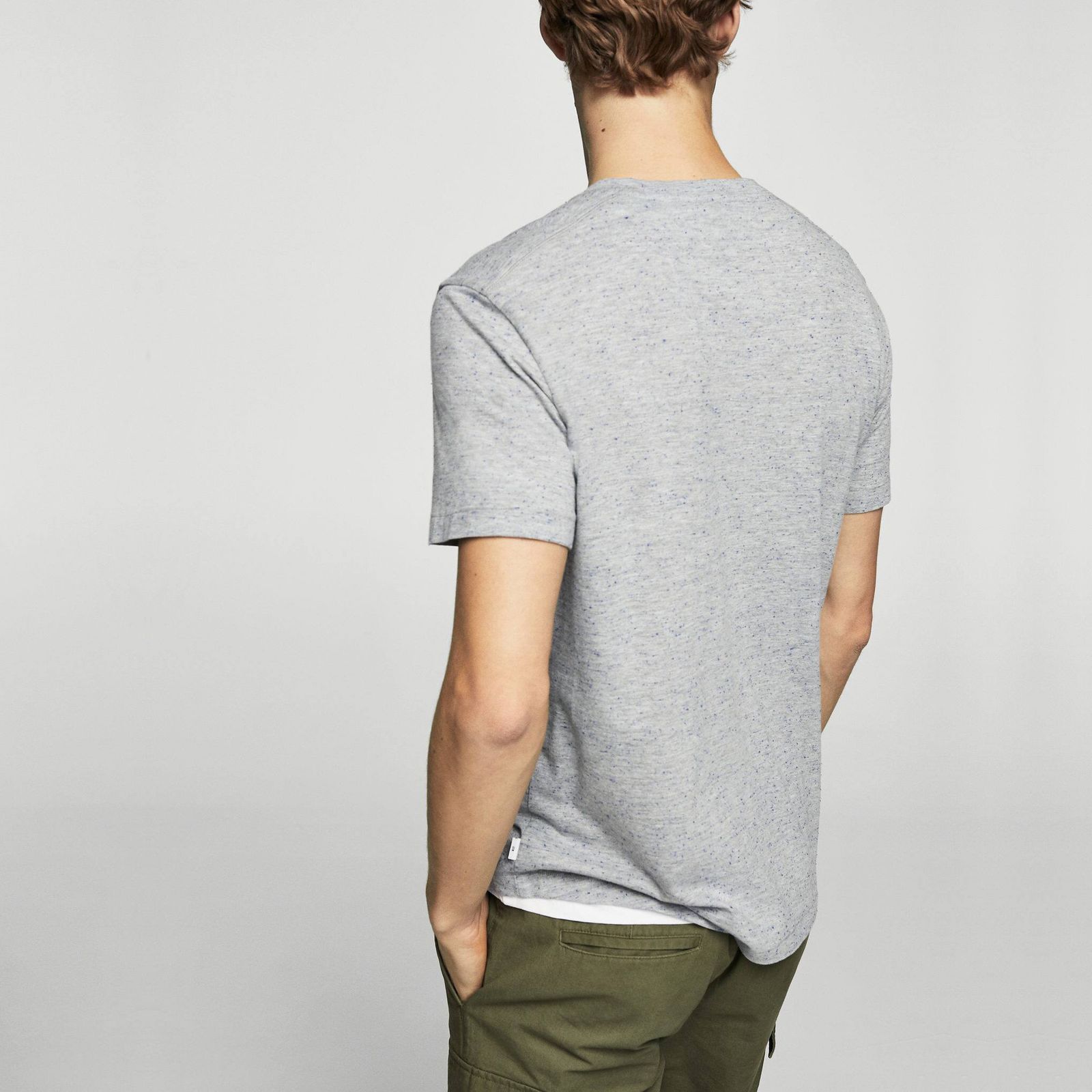 تی شرت آستین کوتاه مردانه مانگو مدل GR608CAM -  - 4