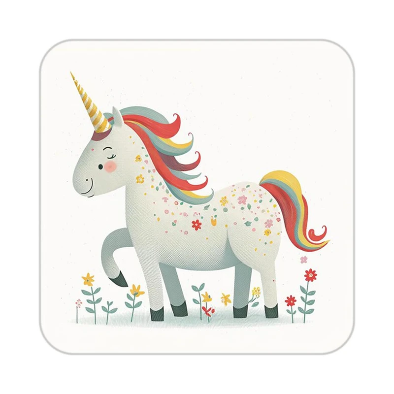 زیر لیوانی کاکتی طرح اسب تک شاخ و یونیکورن مدل mp32145