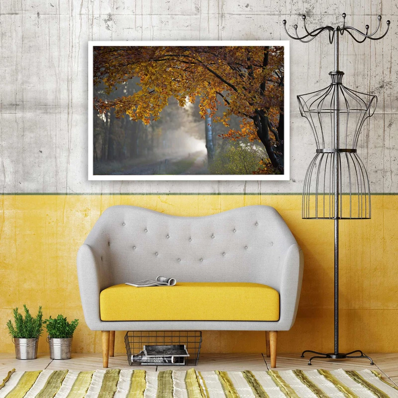 تابلو بکلیت طرح طبیعت درخت و پاییز مدل W2544