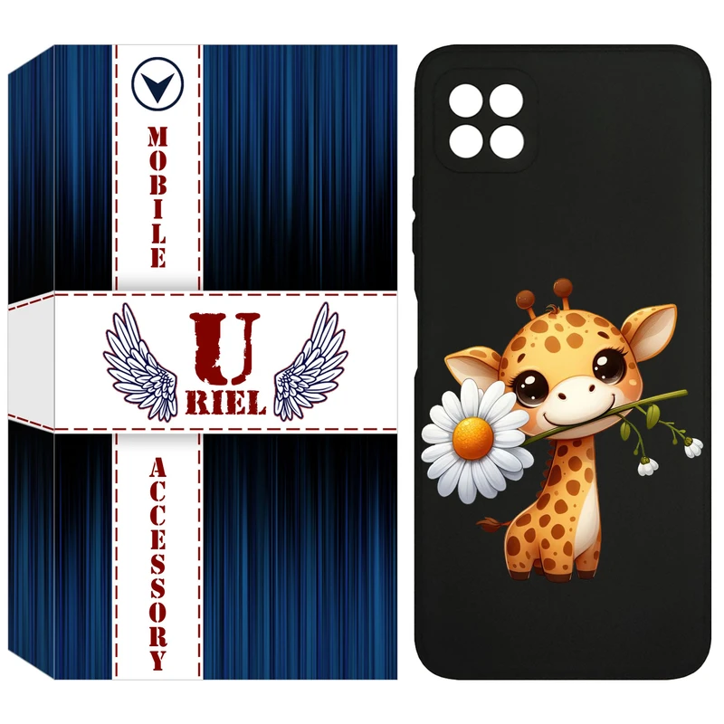 کاور یوریل قاب مدل KSH کد 38 طرح زرافه مناسب برای گوشی موبایل سامسونگ Galaxy A22 5G