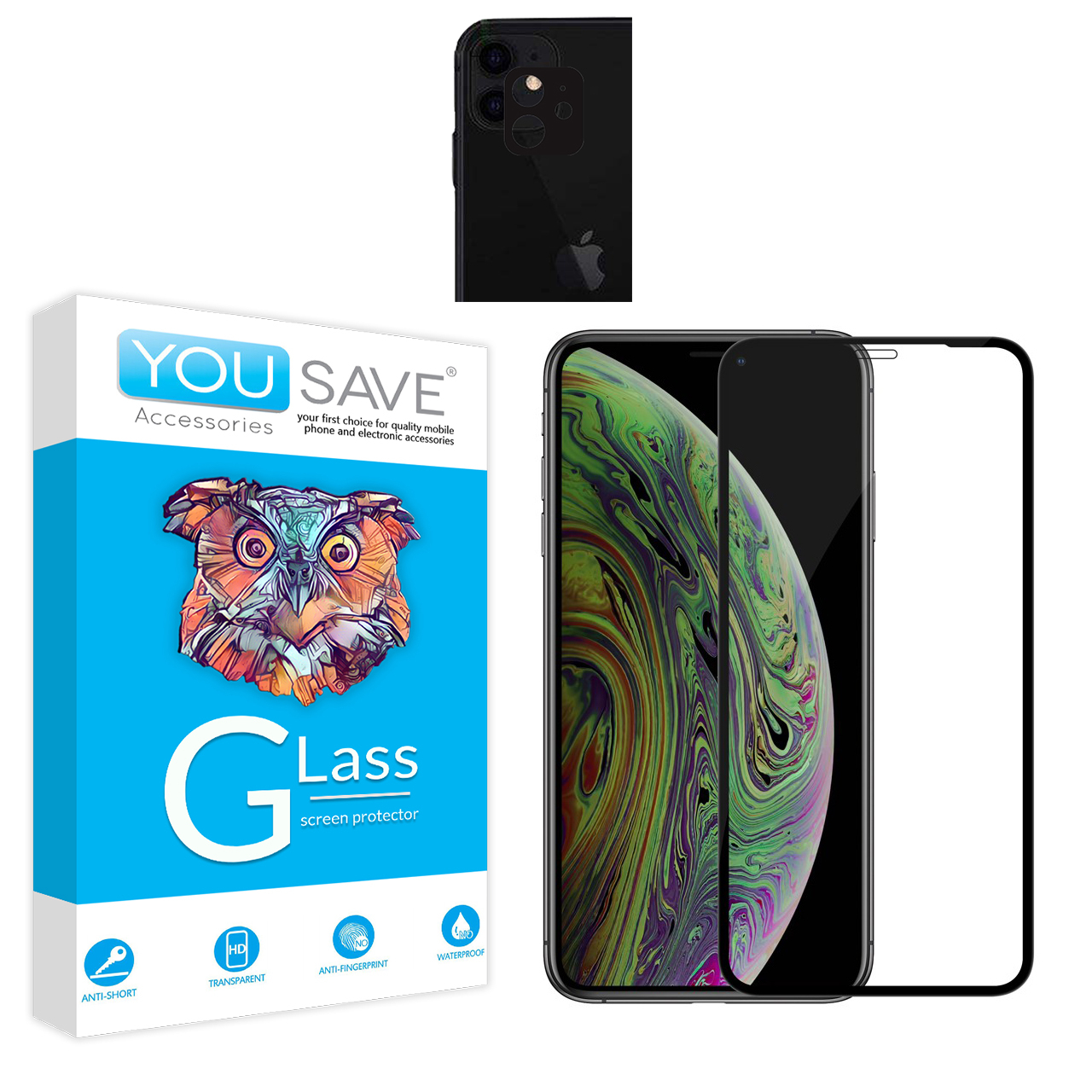 محافظ صفحه نمایش یو سیو مدل KAHRIZ HEALTH مناسب برای گوشی موبایل اپل IPHONE 11 Pro به همراه محافظ لنز دوربین