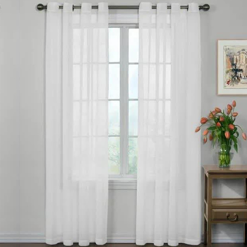 پرده تیکو دکو مدل کتان تور سایز 140x280 سانتی متر