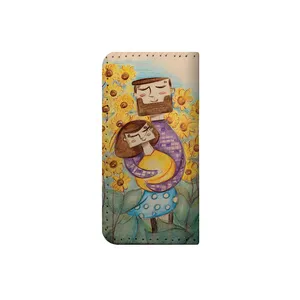 کیف پول مدل دست دوز طرح آفتابگردون کد nnb002