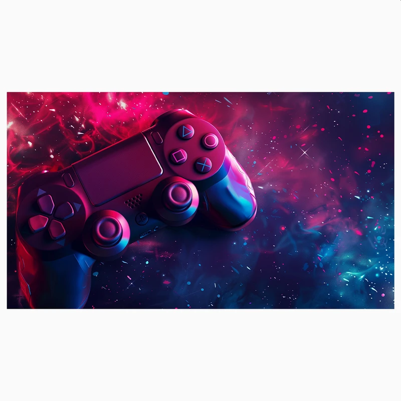 فرش پارچه‌ای مدل فرشینه طرح دسته بازی پلی استیشن کد AR3059069