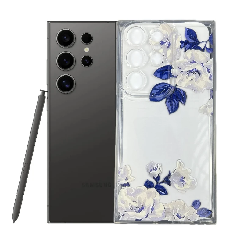 کاور طرح گل رز مناسب برای گوشی موبایل سامسونگ Galaxy S24 Ultra