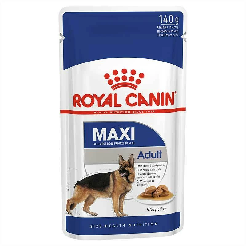 غذا پوچ سگ رویال کنین مدل Maxi adult وزن 140 گرم