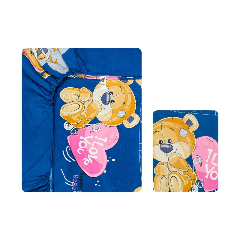 سرویس ملحفه 1 نفر 2 تکه آدنو مدل خرس کوچولو کد MC13