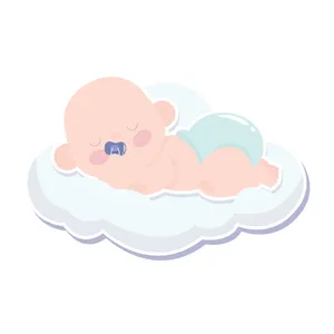 استیکر دیواری کودک هفال طرح babyboy-a17