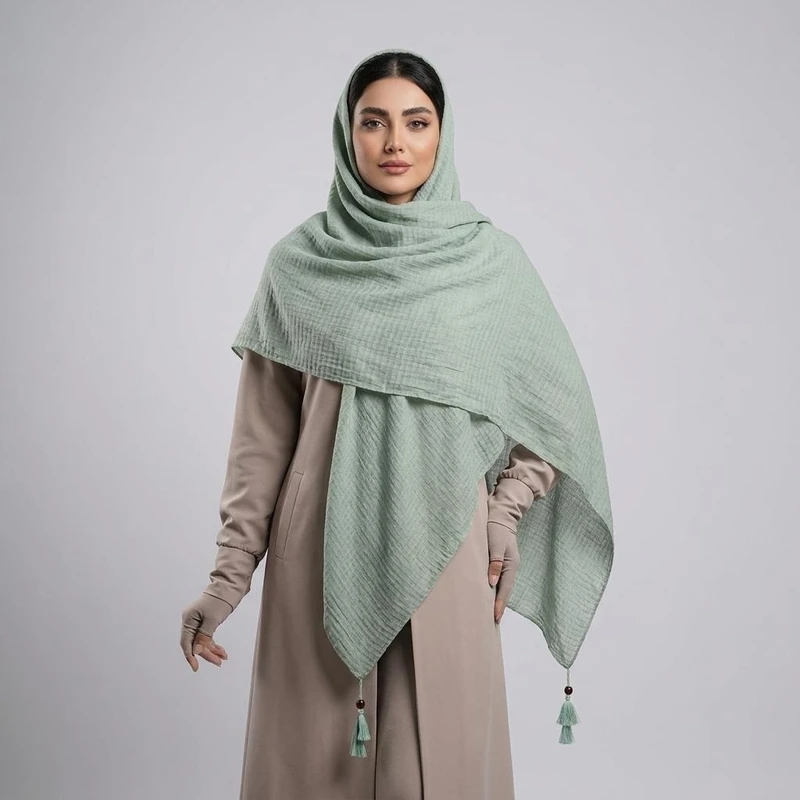 روسری زنانه مدل پلیسه شاین دار کد 003