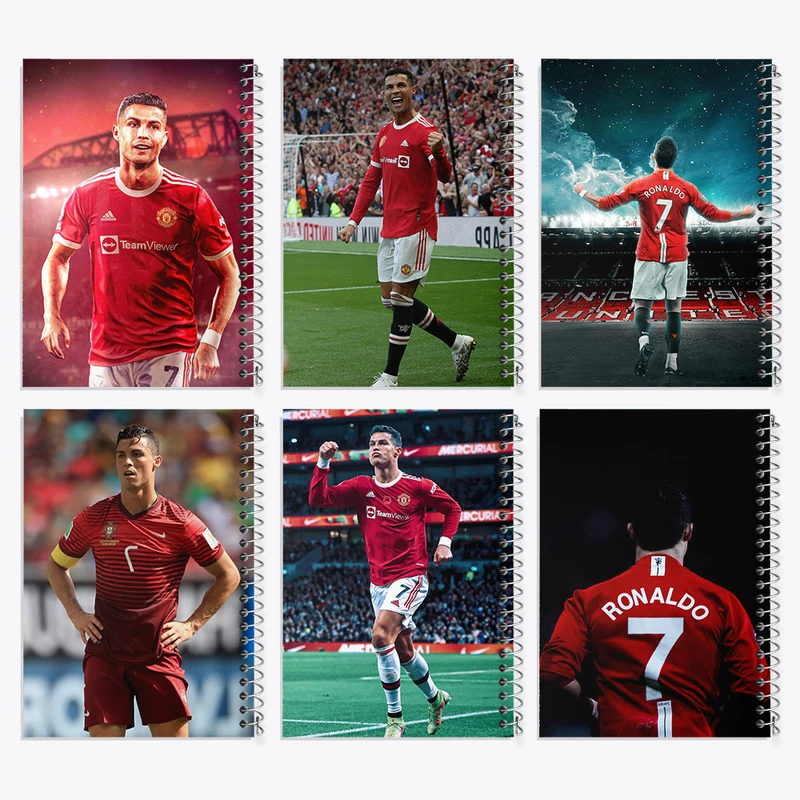 دفتر مشق 50 برگ خندالو طرح کریستیانو رونالدو کد 330 مجموعه 6 عددی