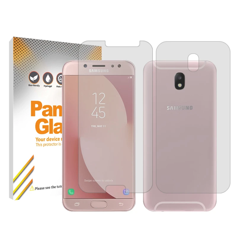 محافظ صفحه نمایش شفاف پنزر گلس مدل Resistant مناسب برای گوشی موبایل سامسونگ Galaxy J7 Pro به همراه محافظ پشت گوشی