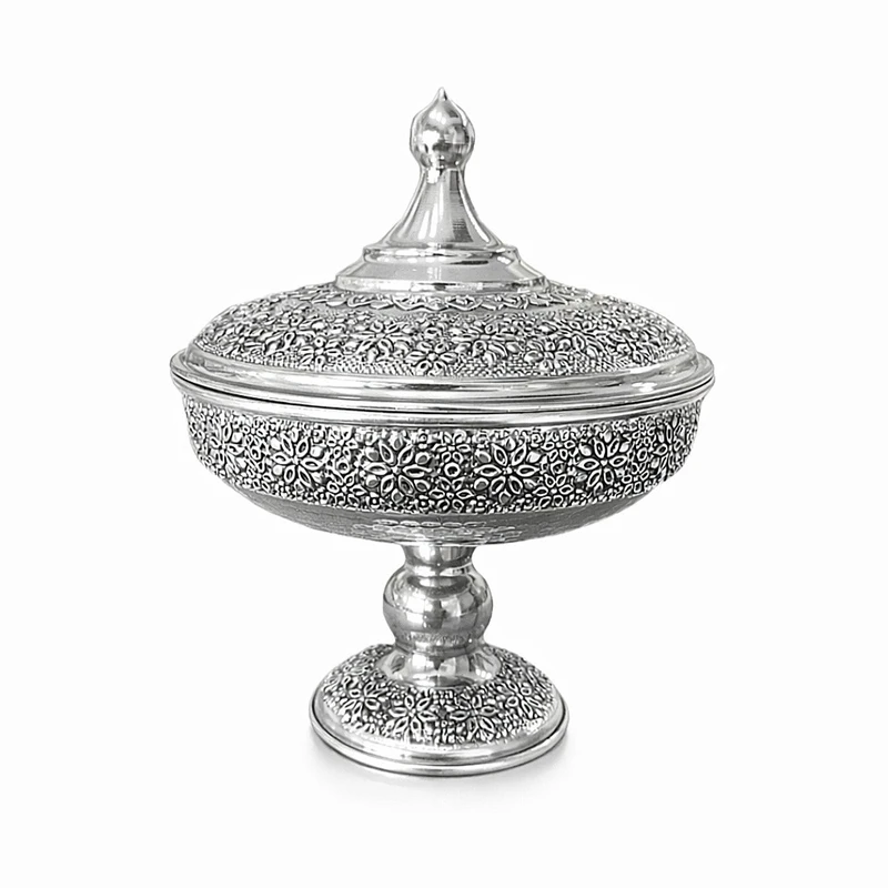 گز خوری قلمزنی مسی مس قاسمی مدل گلبرگ درب دار