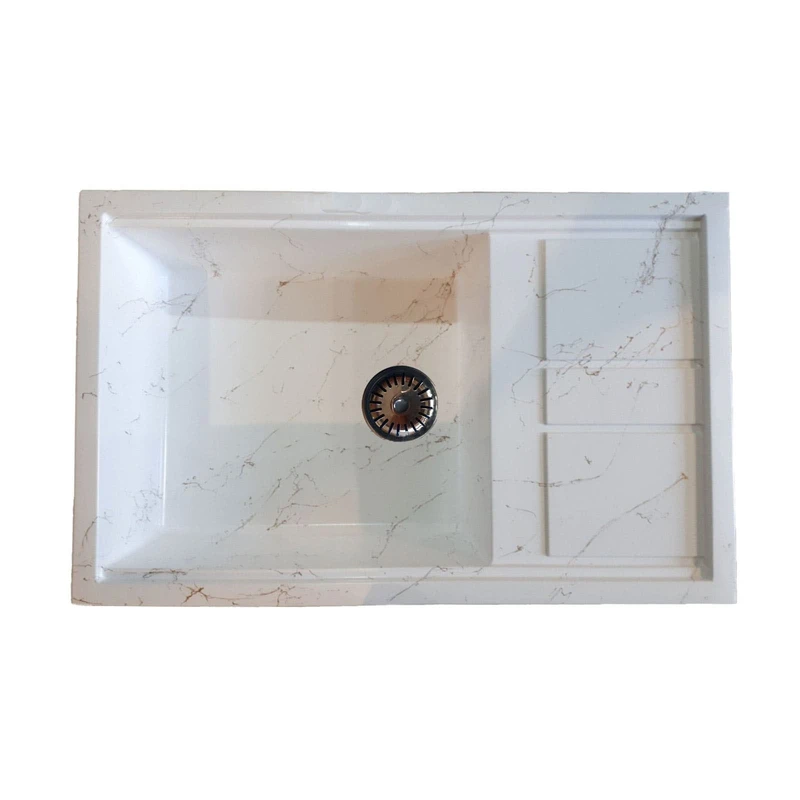 سینک ظرفشویی گرانیت توکار یک لگنه مدل MAK_wg80