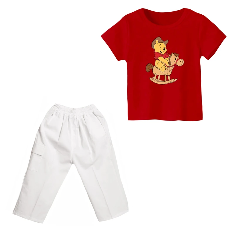 ست تی شرت و شلوارک پسرانه مدل پو کد ۳۷