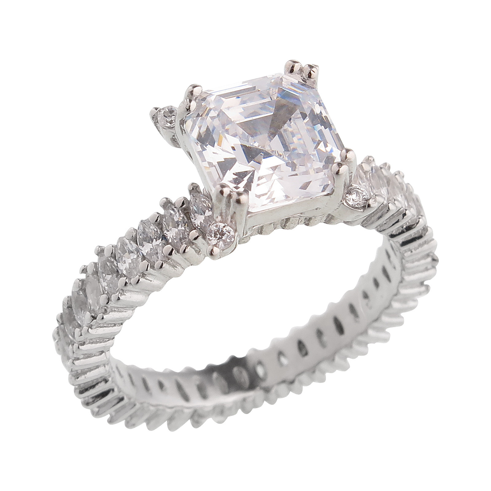 انگشتر نقره زنانه سواروسکی مدل سولیتر کد 16001 مجموعه دو عددی انگشتر نقره زنانه سواروسکی مدل سولیتر کد 16001 مجموعه دو عددی