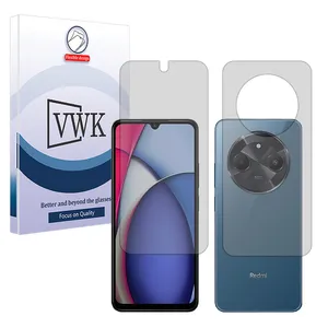 VWK Tough model matte screen protector suitable for Xiaomi Redmi A3 Pro mobile phone along with the back protector