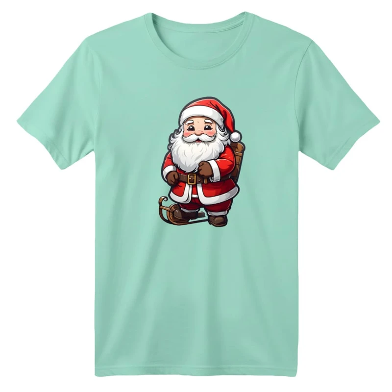 تی شرت آستین کوتاه بچگانه مدل بابانوئل کریسمس کد 1