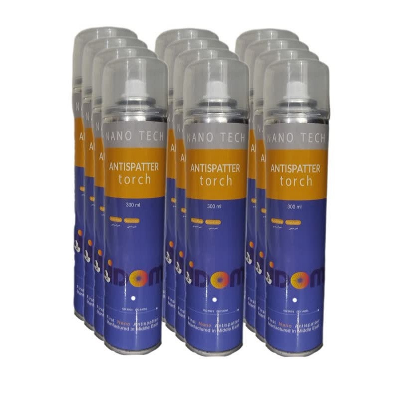 اسپری نانو آنتی اسپاتر تورچ جوشکاری لیدوما مدل بهتاب شیمی حجم 300 میلی لیتر بسته 12 عددی