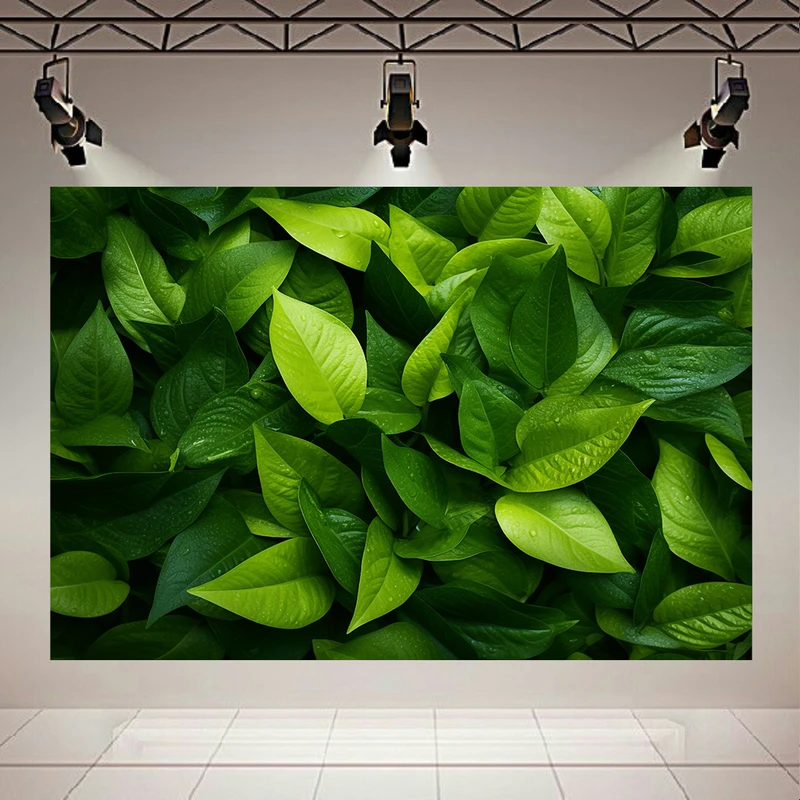 پوستر پارچه ای طرح مخمل برگ و طبیعت مدل طراوت سبز کد AR303990