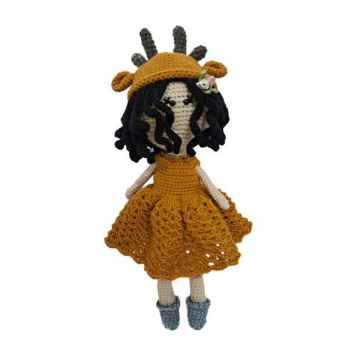 عروسک بافتنی طرح دختر گوزنی