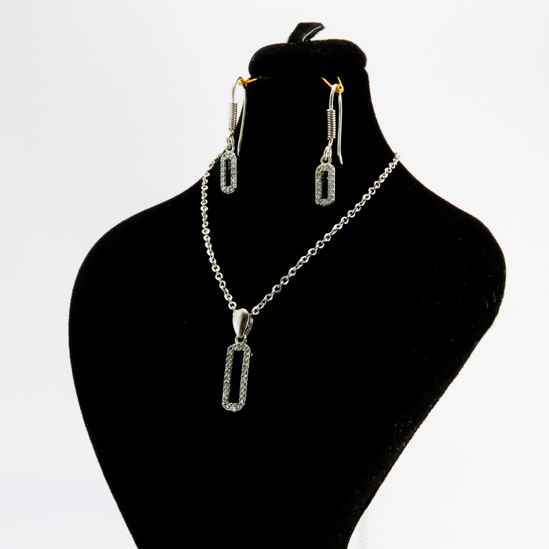 نیم ست نقره زنانه کد AV050