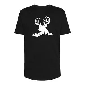 تی شرت لانگ آستین کوتاه زنانه مدل گوزن کد P006 رنگ مشکی