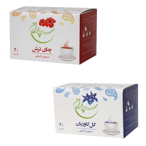 دمنوش کیسه ای چای ترش و گل گاوزبان سپندان - دو بسته 20 عددی