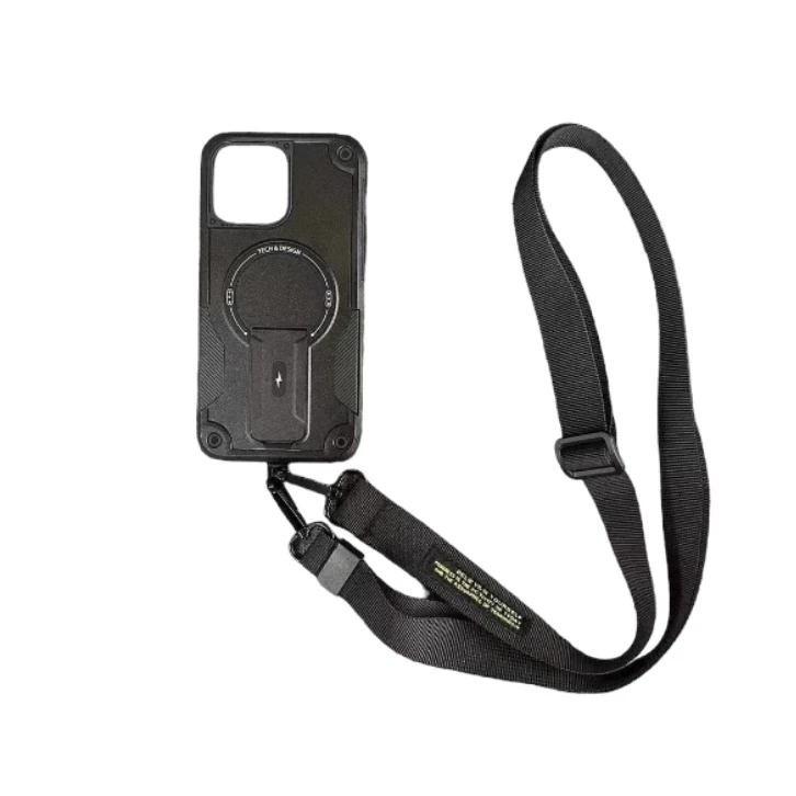 كاور طرح بتمن مدل استند دار مناسب برای گوشی موبایل اپلiphone  15 promax به همراه بند