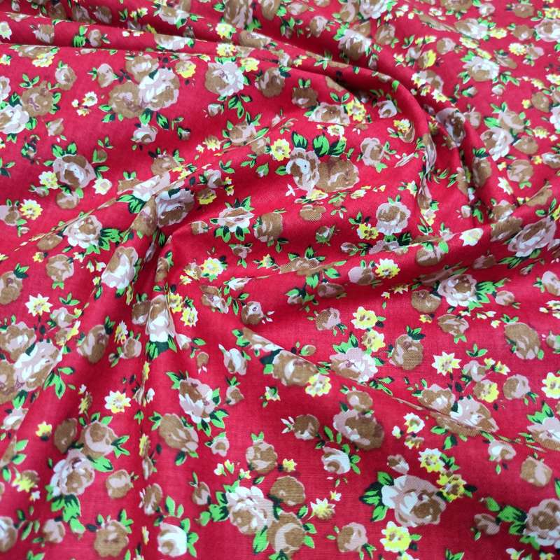 	 پارچه لباس مدل نخی طرح گل b25