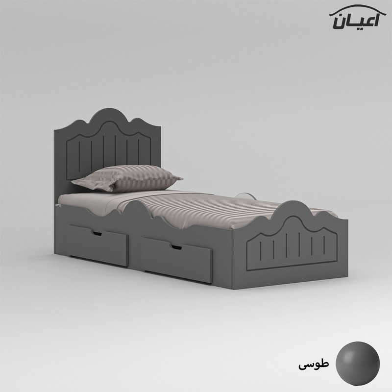 تخت خواب یک نفره اعیان مدل FH718 سایز 90x200 سانتی متر