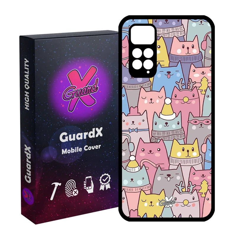کاور گارد ایکس طرح Cat مدل Glass10074 مناسب برای گوشی موبایل شیائومی Redmi Note 11S/ Note 11 4G