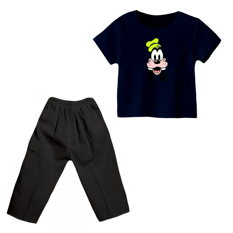 ست تی شرت و شلوارک پسرانه مدل کوفی