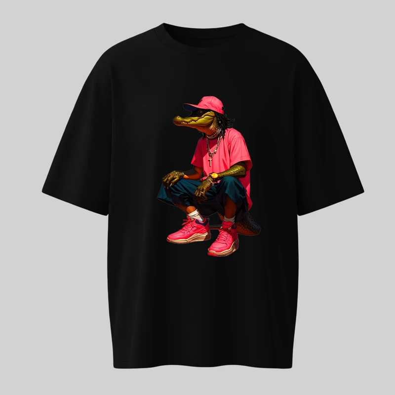 تی‌شرت آستین کوتاه زنانه مدل تمساح کد 77712