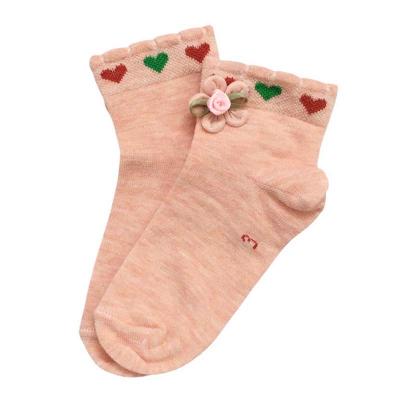 جوراب دخترانه مدل گل دار