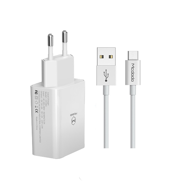 شارژر دیواری مک دودو مدل CH-7040 18W QC3.0 به همراه کابل تبدیل USB-C