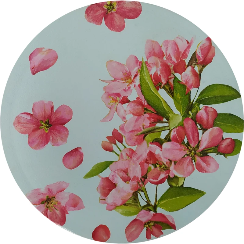 بشقاب دیوارکوب سفالی مدل گل کد 3