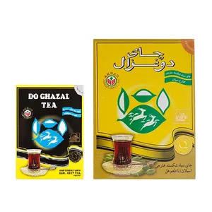 چای دو غزال با طعم هل - 500 گرم و چای عطری سیاه شکسته سیلان دو غزال - 250 گرم