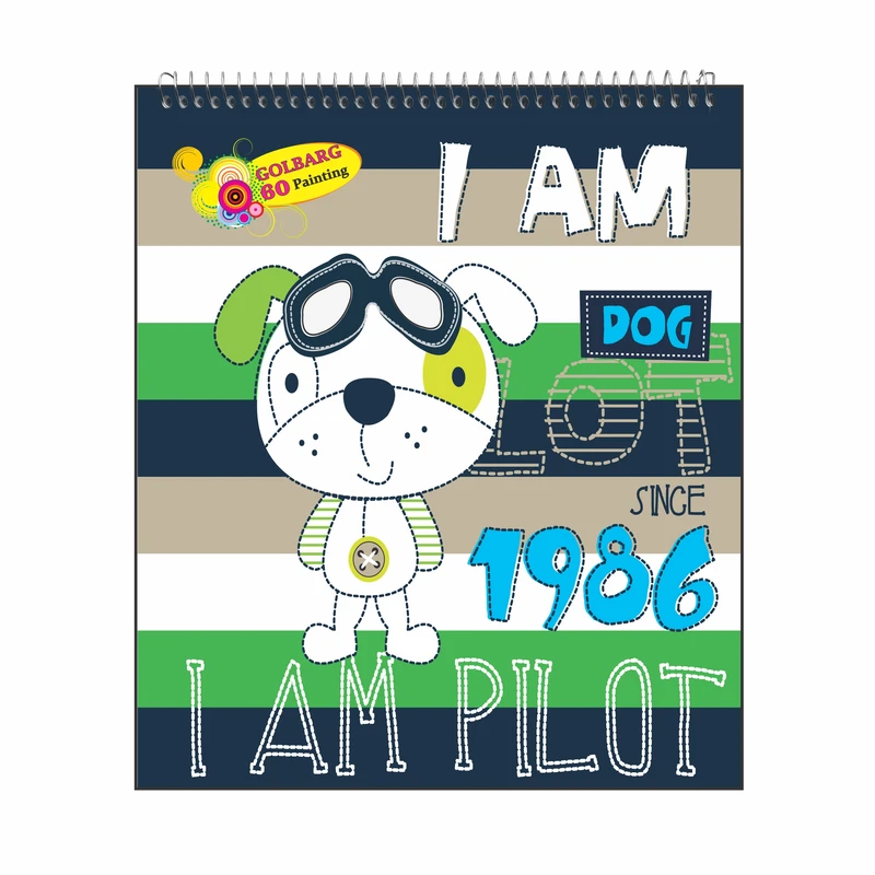 دفتر نقاشی 60 برگ گلبرگ طرح سگ کد 601335 