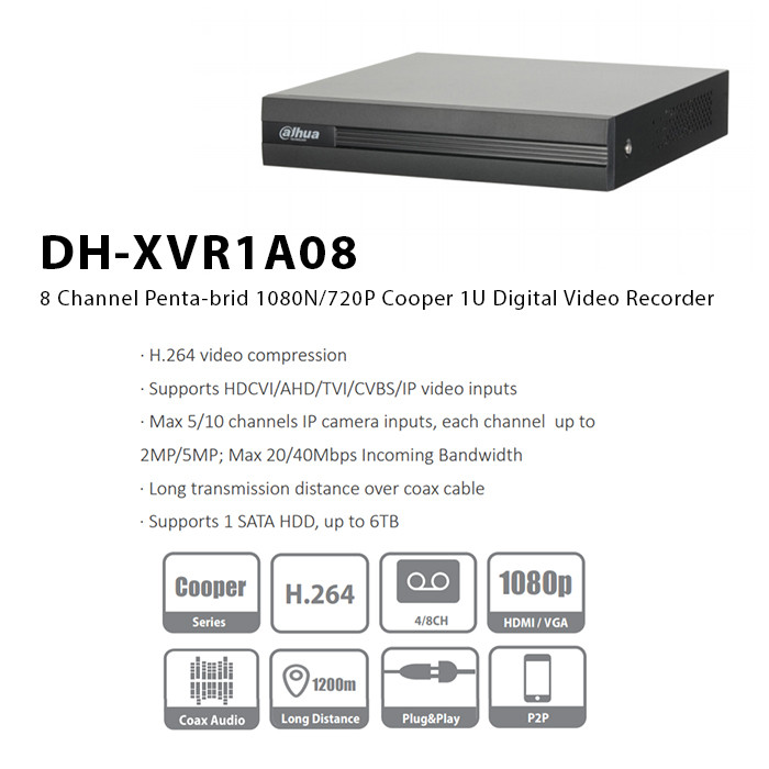 ضبط کننده داهوا مدل xvr1a08