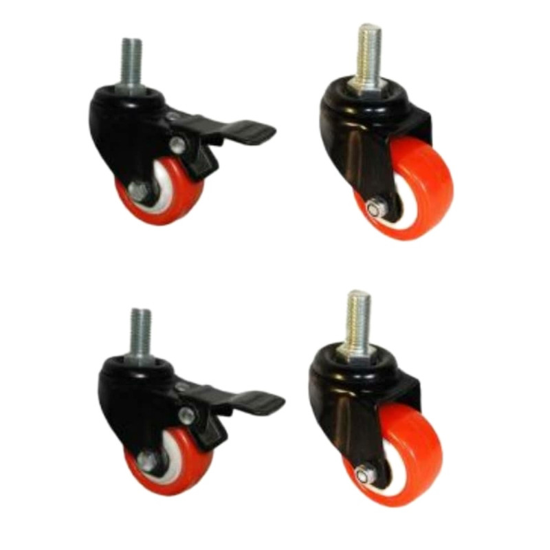 چرخ کفی‌ ترمزدار مدل T100 مجموعه 4 عددی